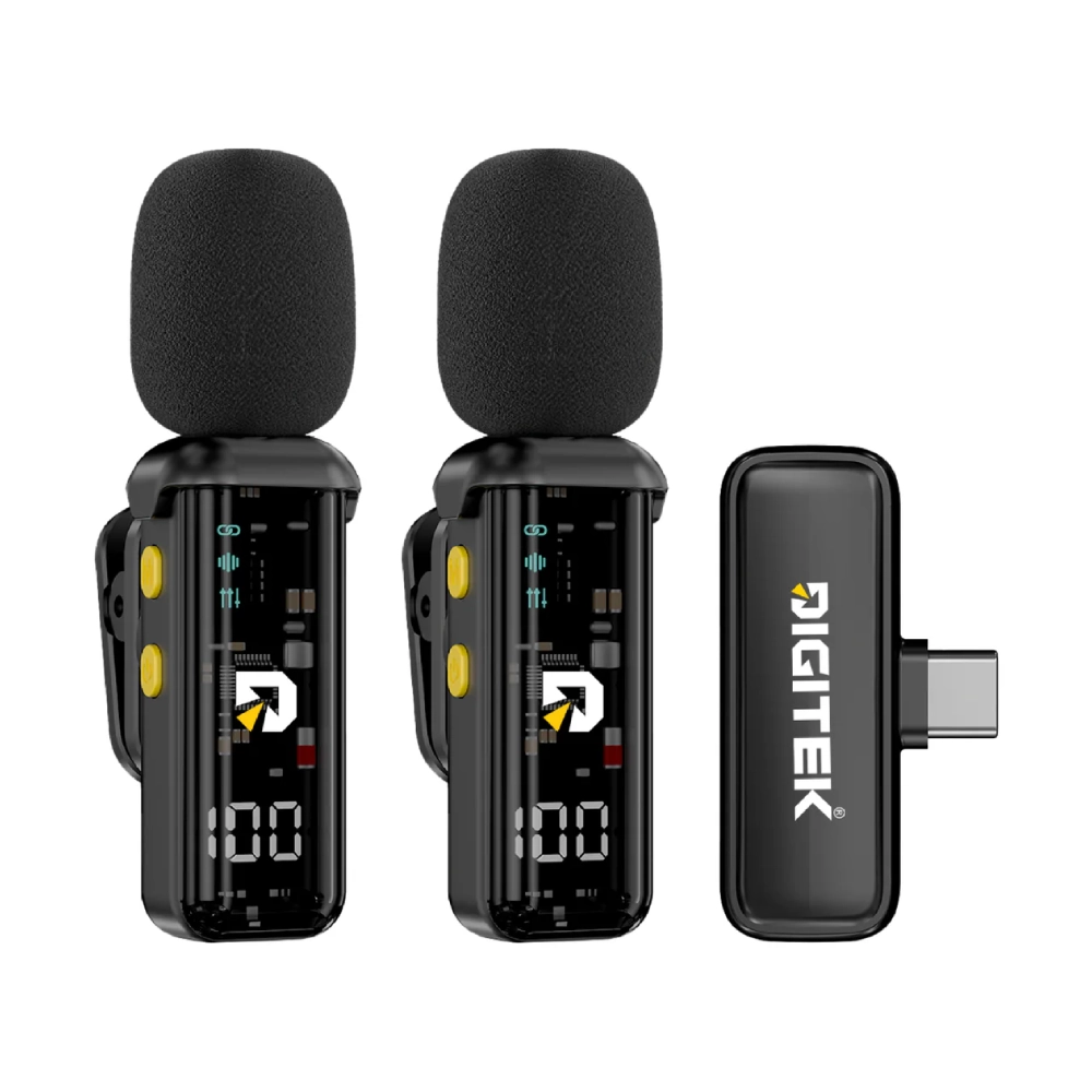 DigiTek Wireless Microphone Type C With 2 Mic (DWM 015)